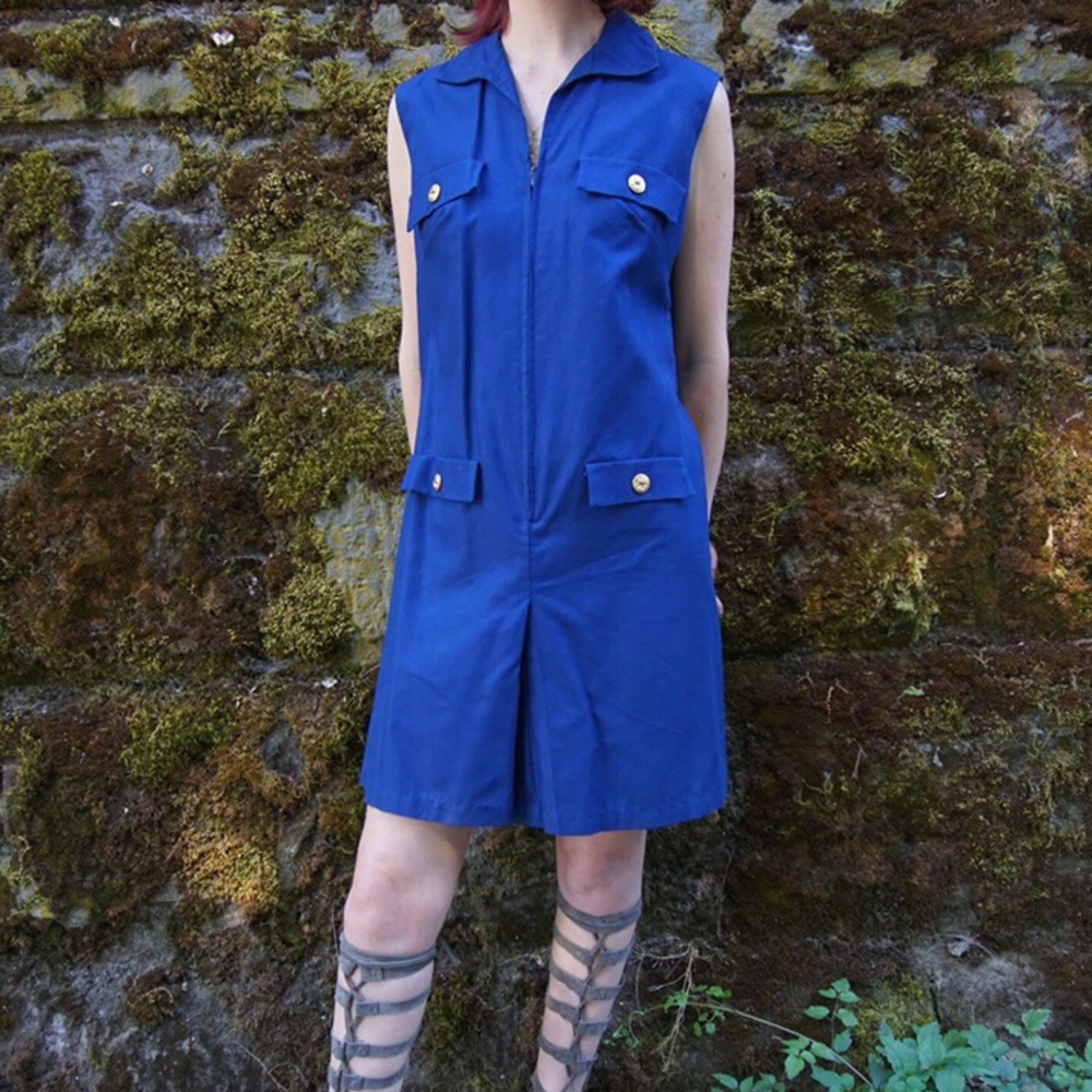 Navy Nautical Romper NWT Vintage 60s - Picture 2 of 6